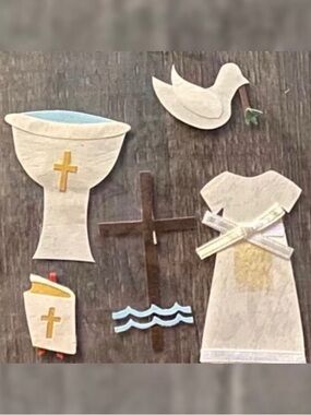 💞 New Christian Baptism & Christening Dimensional Scrapbook Craft Stickers